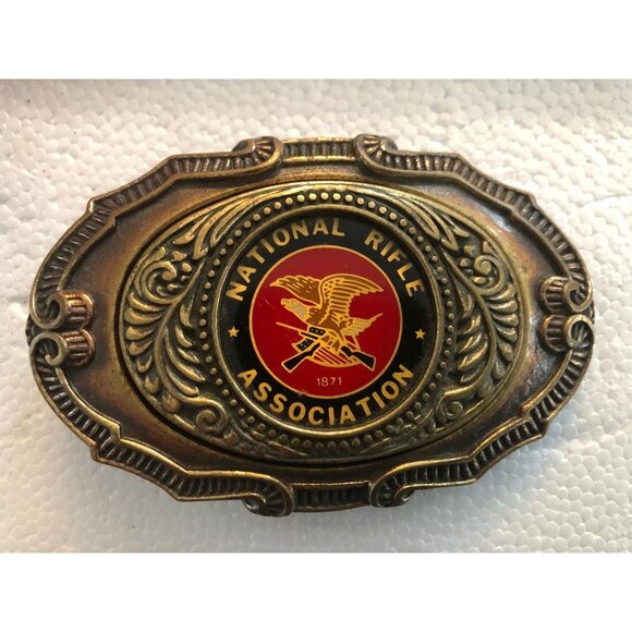 Other - Men's Brown Heritage Buckle Solid Brass National Rifle Association Style Buckle